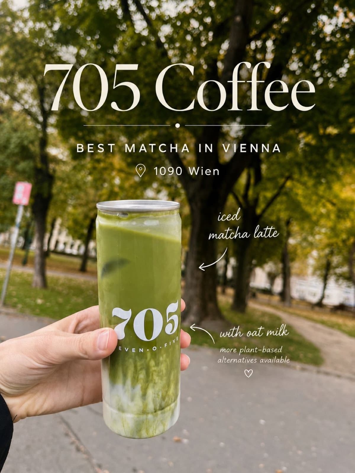 705 Coffee matcha latte — a Vienna food spot